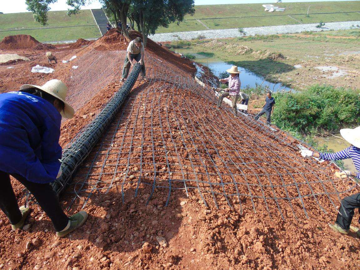 土工格柵加筋土防護陡堤處理技術(shù)
